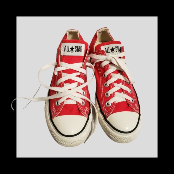 Converse Red and White Sneakers-Size 6.5 - Picture 2 of 11